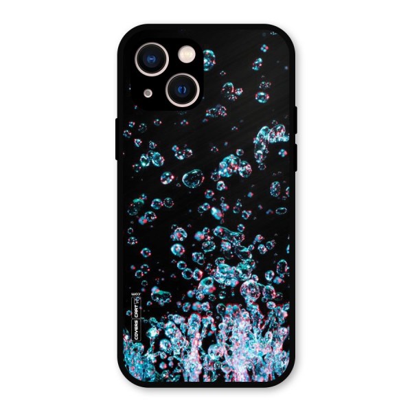 Water Droplets Metal Back Case for iPhone 13