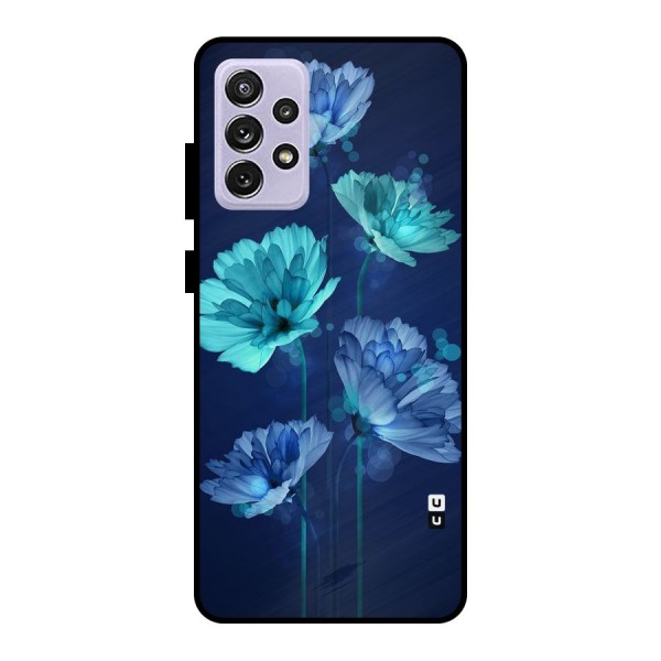 Water Flowers Metal Back Case for Galaxy A72