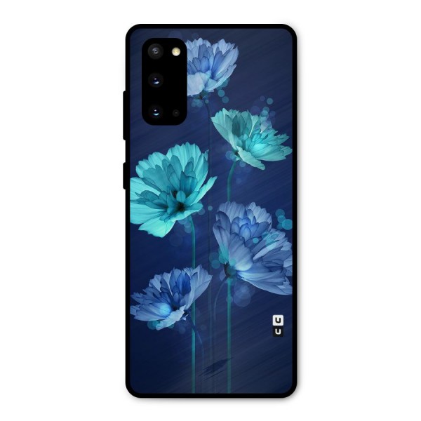 Water Flowers Metal Back Case for Galaxy S20