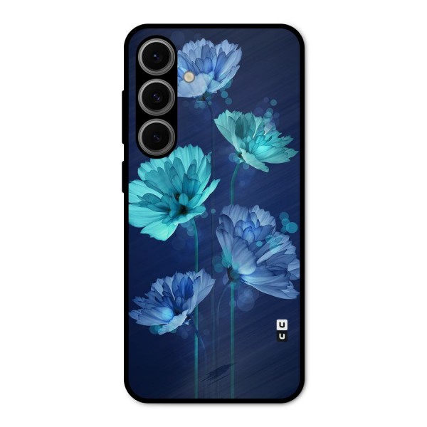 Water Flowers Metal Back Case for Galaxy S24 FE