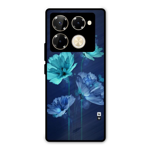 Water Flowers Metal Back Case for Infinix Note 40 Pro Plus