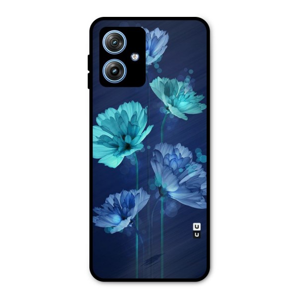 Water Flowers Metal Back Case for Moto G54