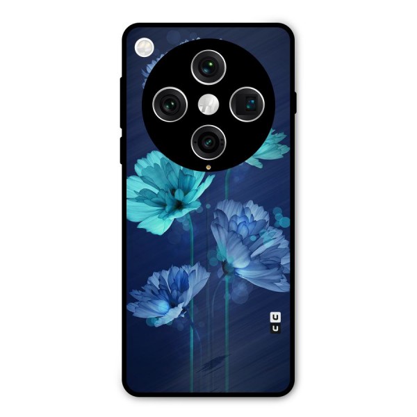 Water Flowers Metal Back Case for Oppo Find X8 Pro