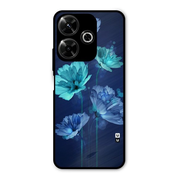 Water Flowers Metal Back Case for Poco M6 Plus