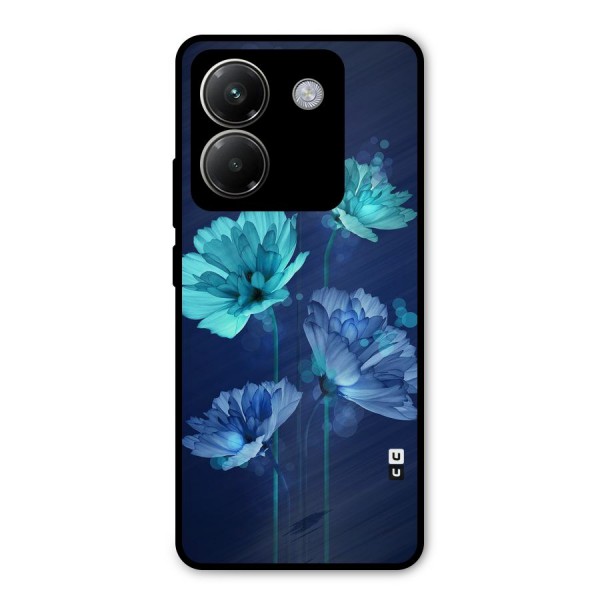 Water Flowers Metal Back Case for Poco M7 Pro 5G