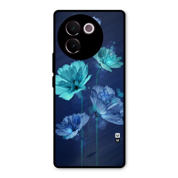 Water Flowers Metal Back Case for Vivo V30e