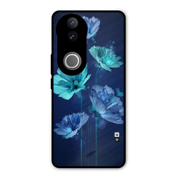 Water Flowers Metal Back Case for Vivo V50e