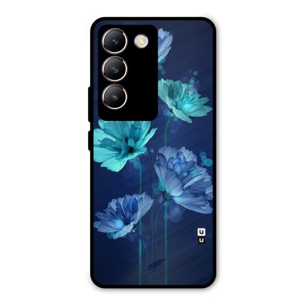 Water Flowers Metal Back Case for Vivo Y200e