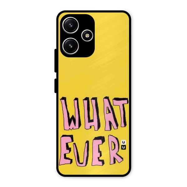 Whatever Yellow Metal Back Case for Redmi 12 5G