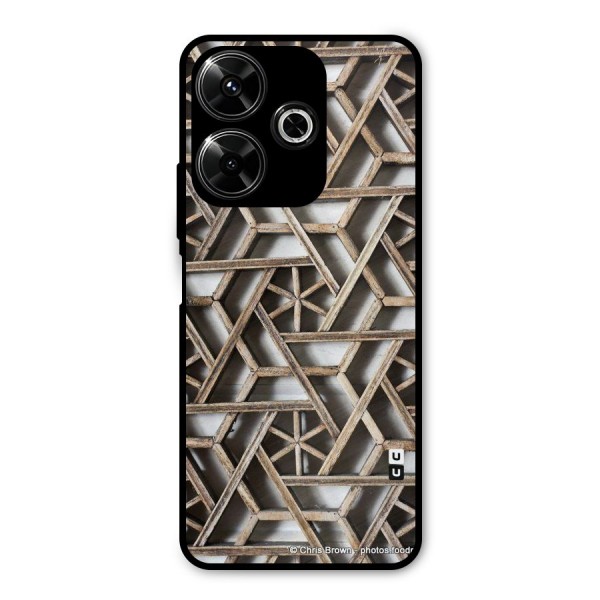 Wheel Design Metal Back Case for Poco M6 Plus