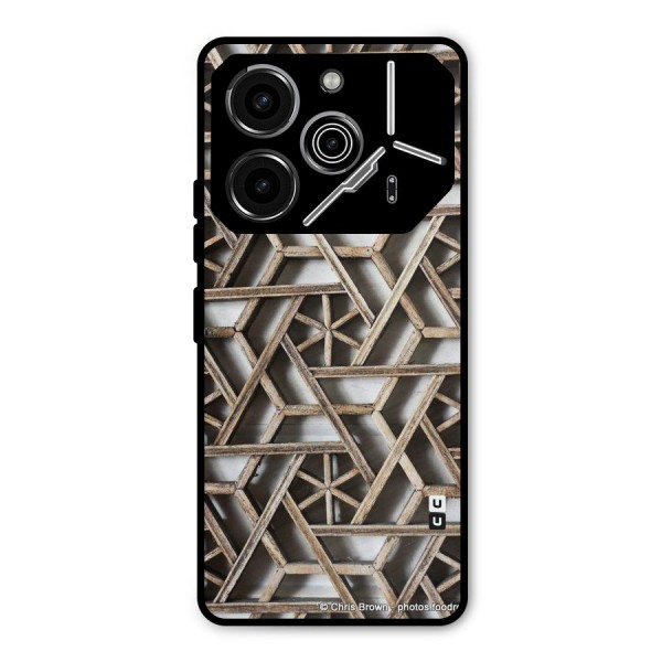 Wheel Design Metal Back Case for Tecno Pova 6 Pro