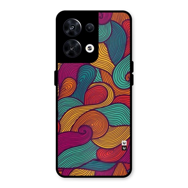 Whimsical Colors Metal Back Case for Oppo Reno8 5G