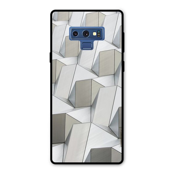 White Abstract Art Metal Back Case for Galaxy Note 9