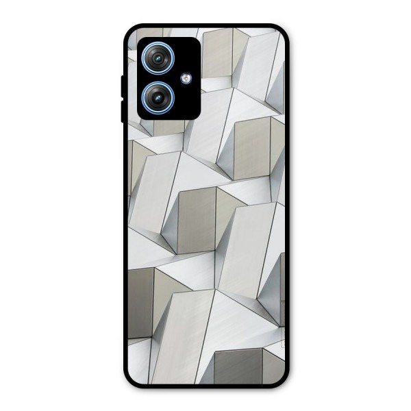 White Abstract Art Metal Back Case for Moto G54