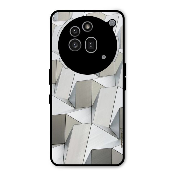 White Abstract Art Metal Back Case for Nothing Phone 3a Pro