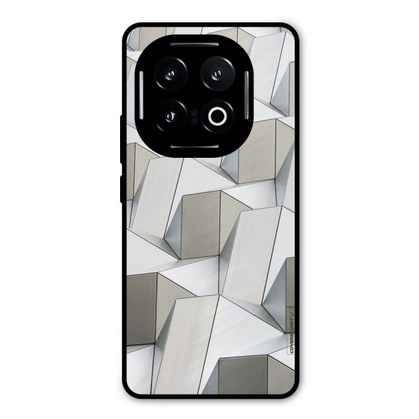 White Abstract Art Metal Back Case for iQOO 13