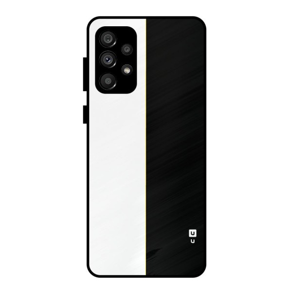 White Black Super Minimalistic Metal Back Case for Galaxy A73 5G