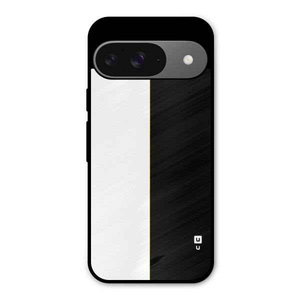 White Black Super Minimalistic Metal Back Case for Google Pixel 9