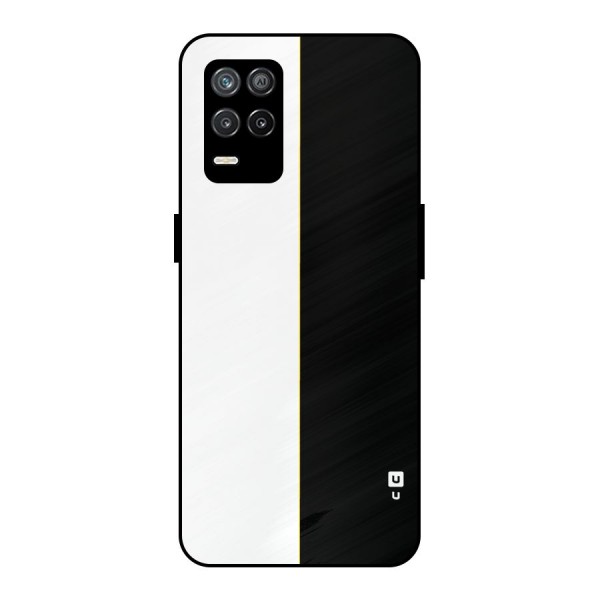White Black Super Minimalistic Metal Back Case for Realme 9 5G