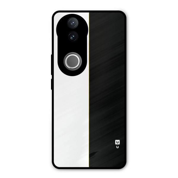 White Black Super Minimalistic Metal Back Case for iQOO Z10R