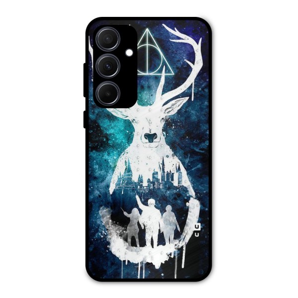 White Deer Metal Back Case for Galaxy A35