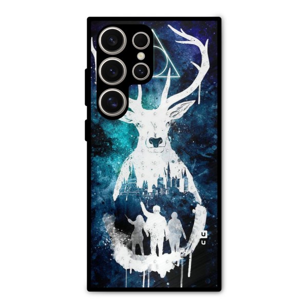 White Deer Metal Back Case for Galaxy S24 Ultra