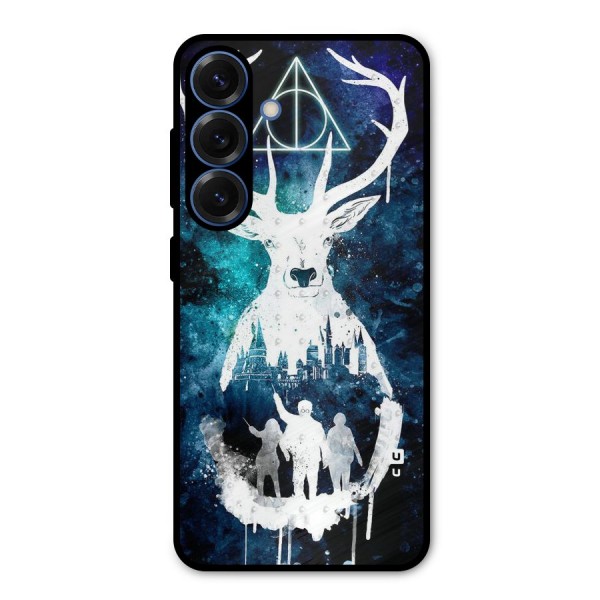 White Deer Metal Back Case for Galaxy S25