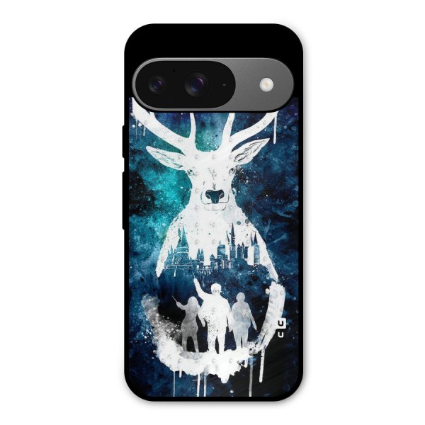 White Deer Metal Back Case for Google Pixel 9