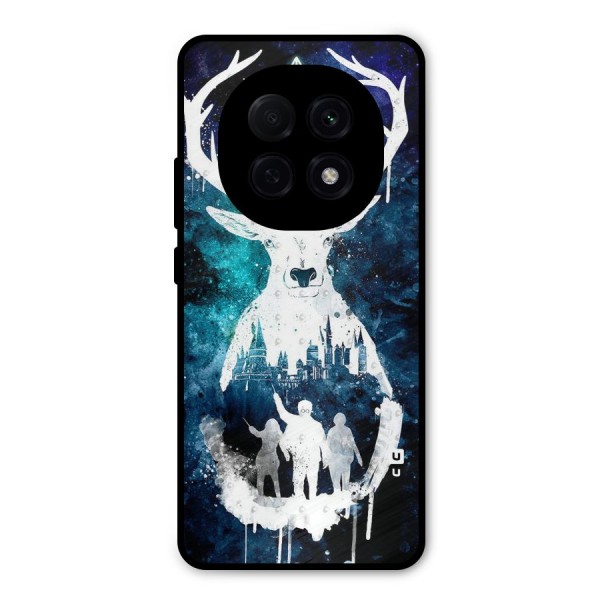 White Deer Metal Back Case for Oppo F29 Pro