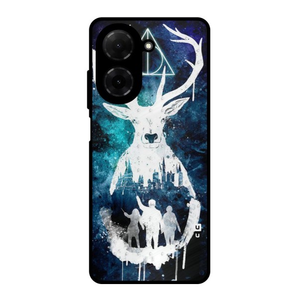 White Deer Metal Back Case for Redmi A5 4G
