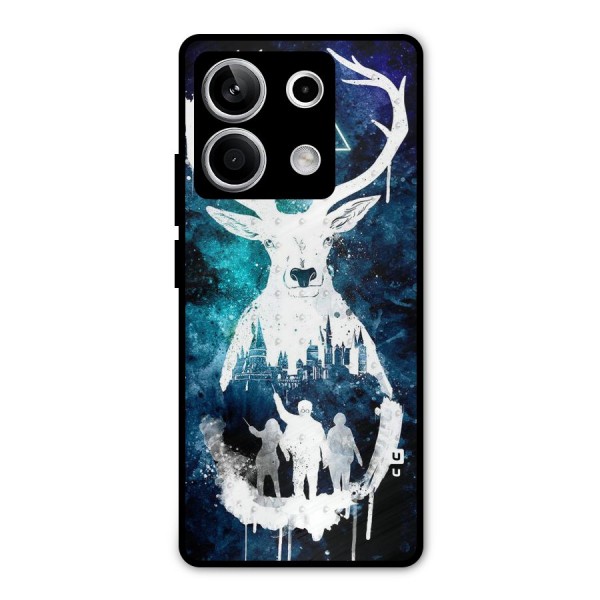 White Deer Metal Back Case for Redmi Note 13 5G