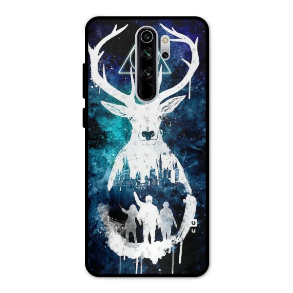 White Deer Metal Back Case for Redmi Note 8 Pro