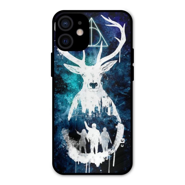White Deer Metal Back Case for iPhone 12 Mini