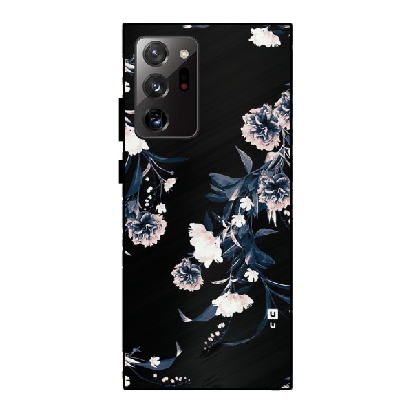 White Flora Metal Back Case for Galaxy Note 20 Ultra 5G
