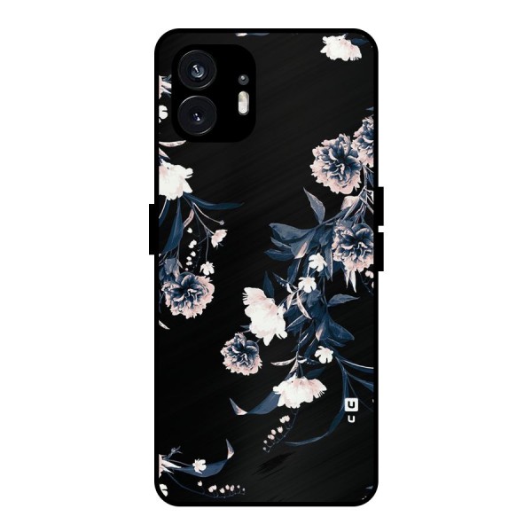 White Flora Metal Back Case for Nothing Phone 2
