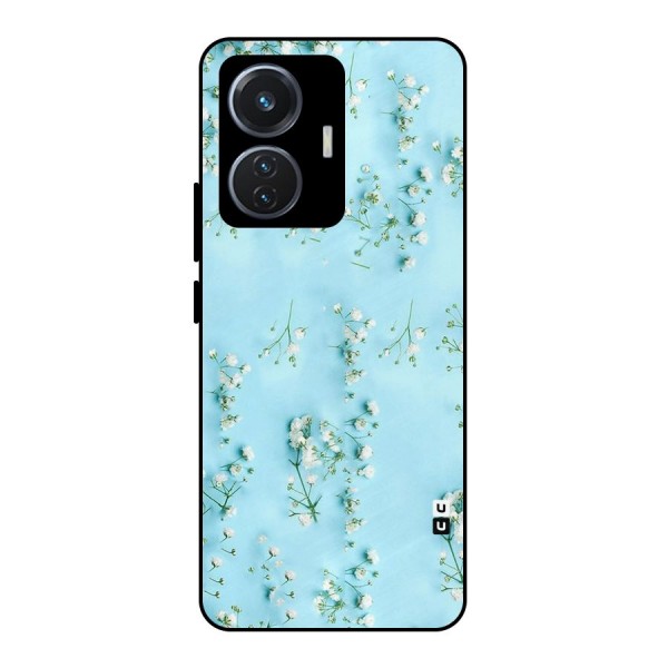 White Lily Design Metal Back Case for iQOO Z6 44W
