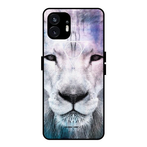 White Lion Metal Back Case for Nothing Phone 2