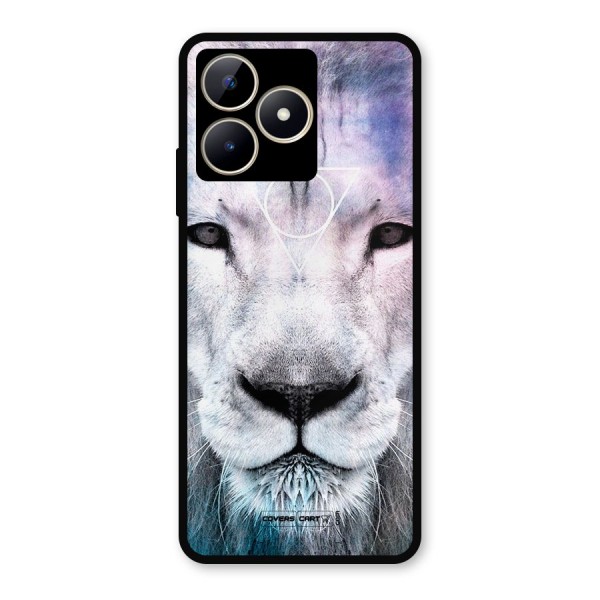 White Lion Metal Back Case for Realme C53