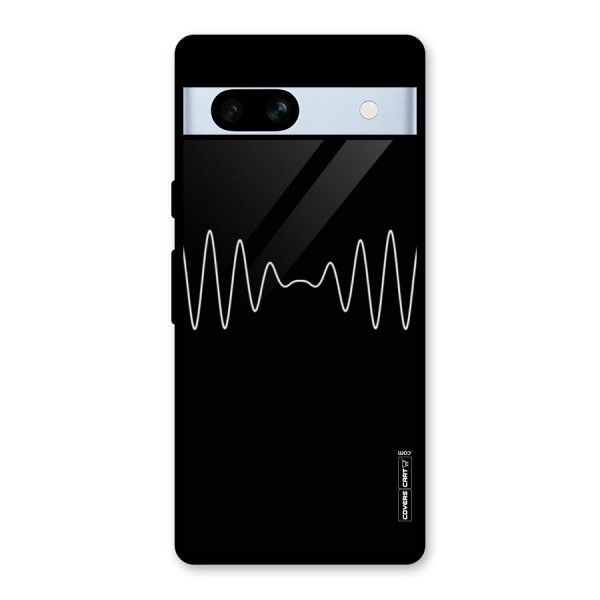 White Minimal Thread Glass Back Case for Google Pixel 7a