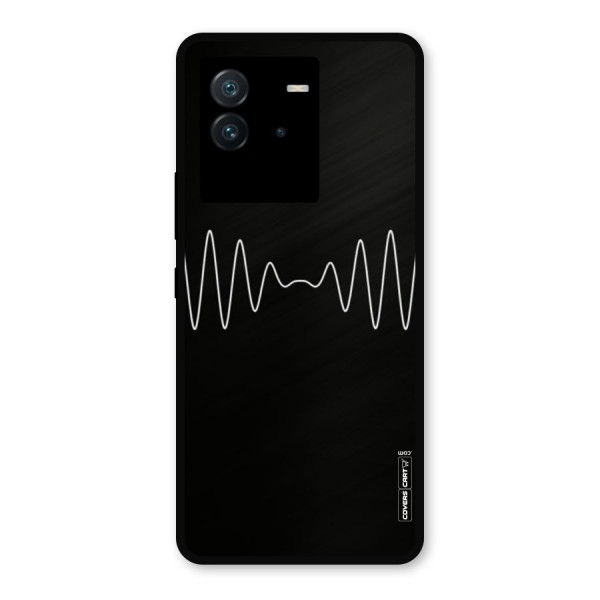 White Minimal Thread Metal Back Case for iQOO Neo 6 5G