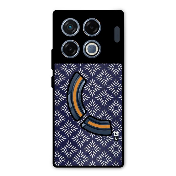 White Petals Pattern Metal Back Case for Infinix GT 20 Pro