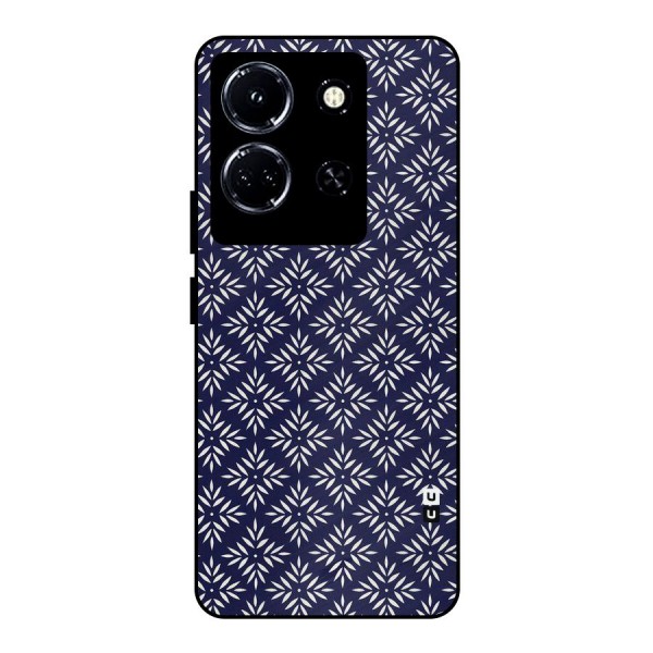 White Petals Pattern Metal Back Case for Infinix Note 30 5G