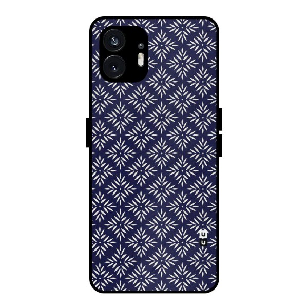 White Petals Pattern Metal Back Case for Nothing Phone 2