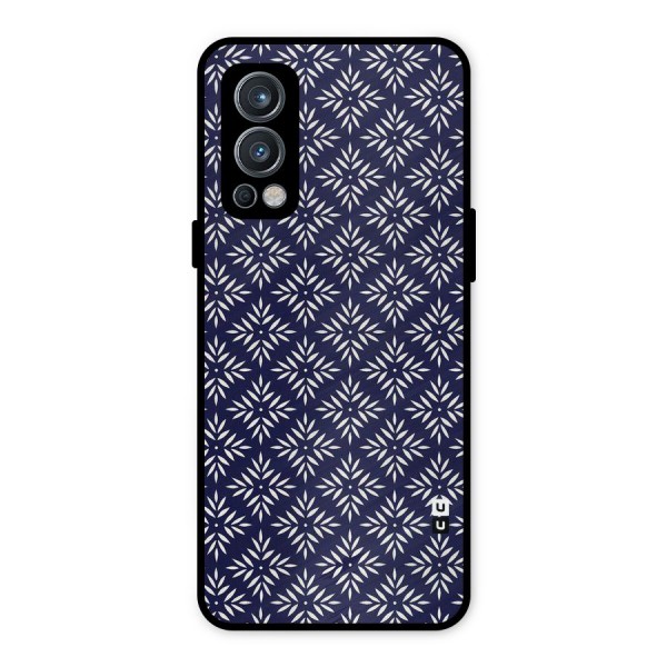 White Petals Pattern Metal Back Case for OnePlus Nord 2 5G