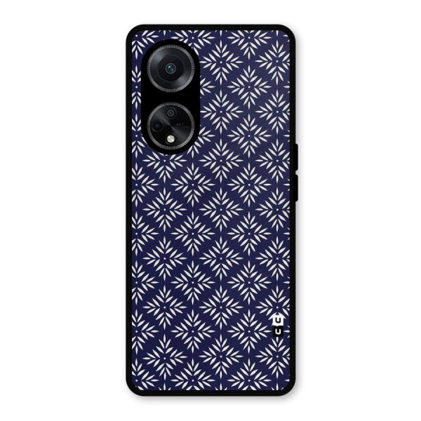 White Petals Pattern Metal Back Case for Oppo F23