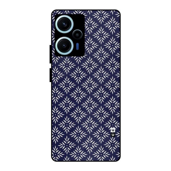 White Petals Pattern Metal Back Case for Poco F5