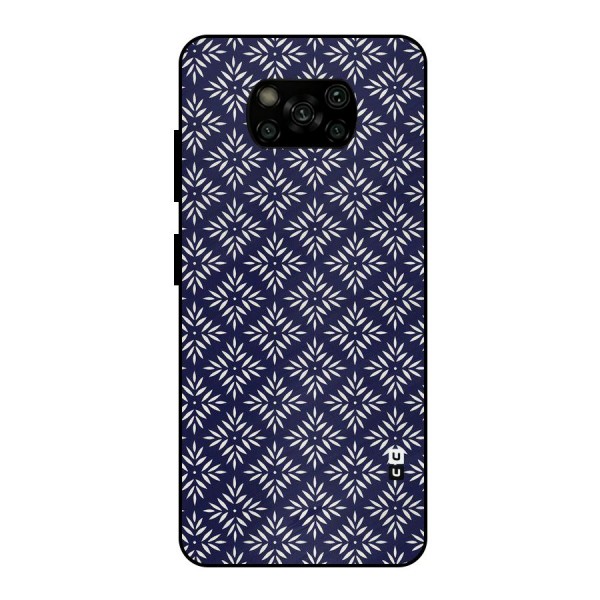 White Petals Pattern Metal Back Case for Poco X3