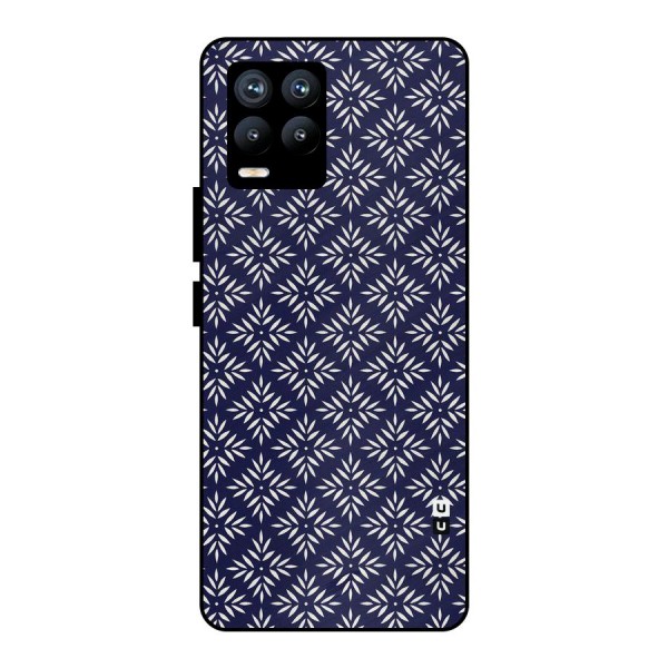 White Petals Pattern Metal Back Case for Realme 8 Pro
