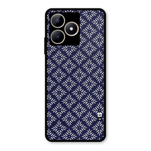 White Petals Pattern Metal Back Case for Realme C53