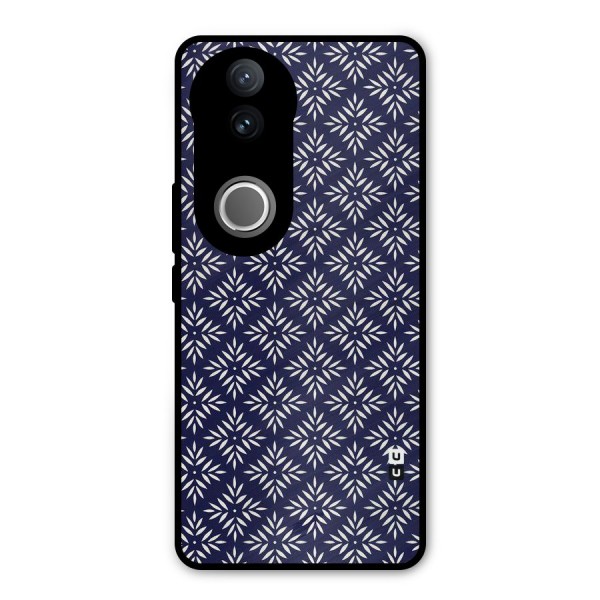 White Petals Pattern Metal Back Case for Vivo V50e